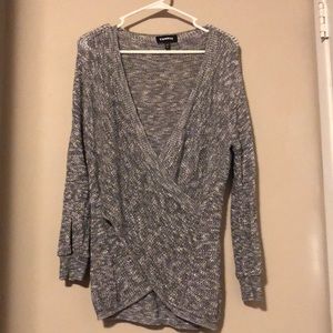 Express Balloon Sleeve wrap sweater